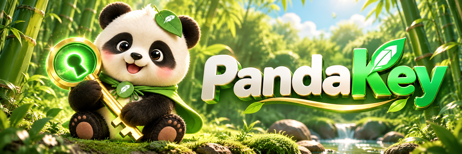 PandaKey in a sunlit bamboo forest
